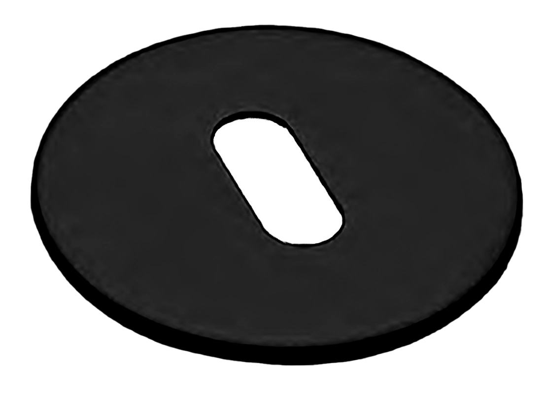 Накладка на ключевой цилиндр LUX-FK-R1 NERO на круглой розетке под ключ буратино для ручек VOSTOK и SOYUZ-APOLLO, цвет - черный фото купить Ульяновск