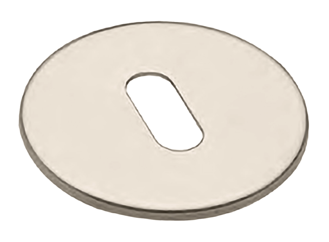 Накладка на ключевой цилиндр LUX-FK-R5 NIS на круглой розетке под ключ буратино, цвет - матовый никель фото купить Ульяновск