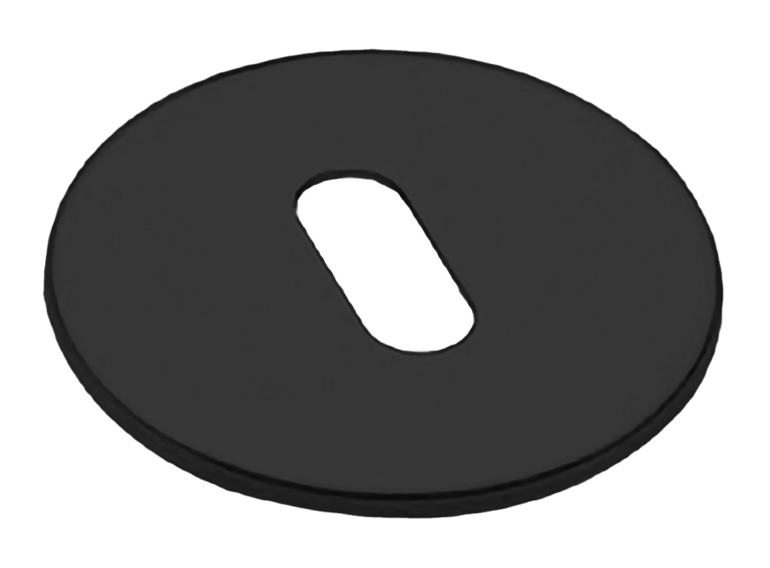 Накладка на ключевой цилиндр LUX-FK-R5 NERO на круглой розетке под ключ буратино, цвет - черный фото купить Ульяновск