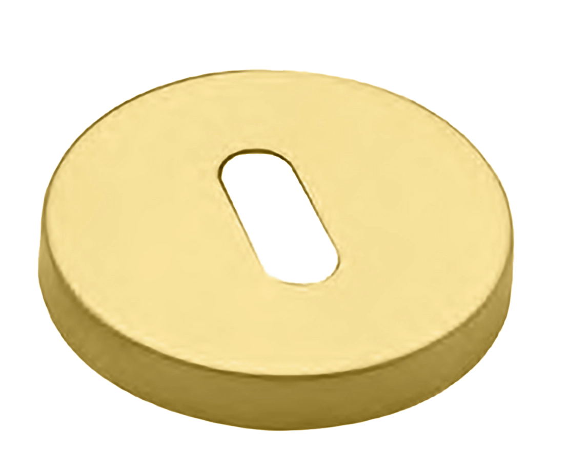 Накладка на ключевой цилиндр LUX-FK-R6 OTL на круглой розетке под ключ буратино, цвет - золото фото купить Ульяновск