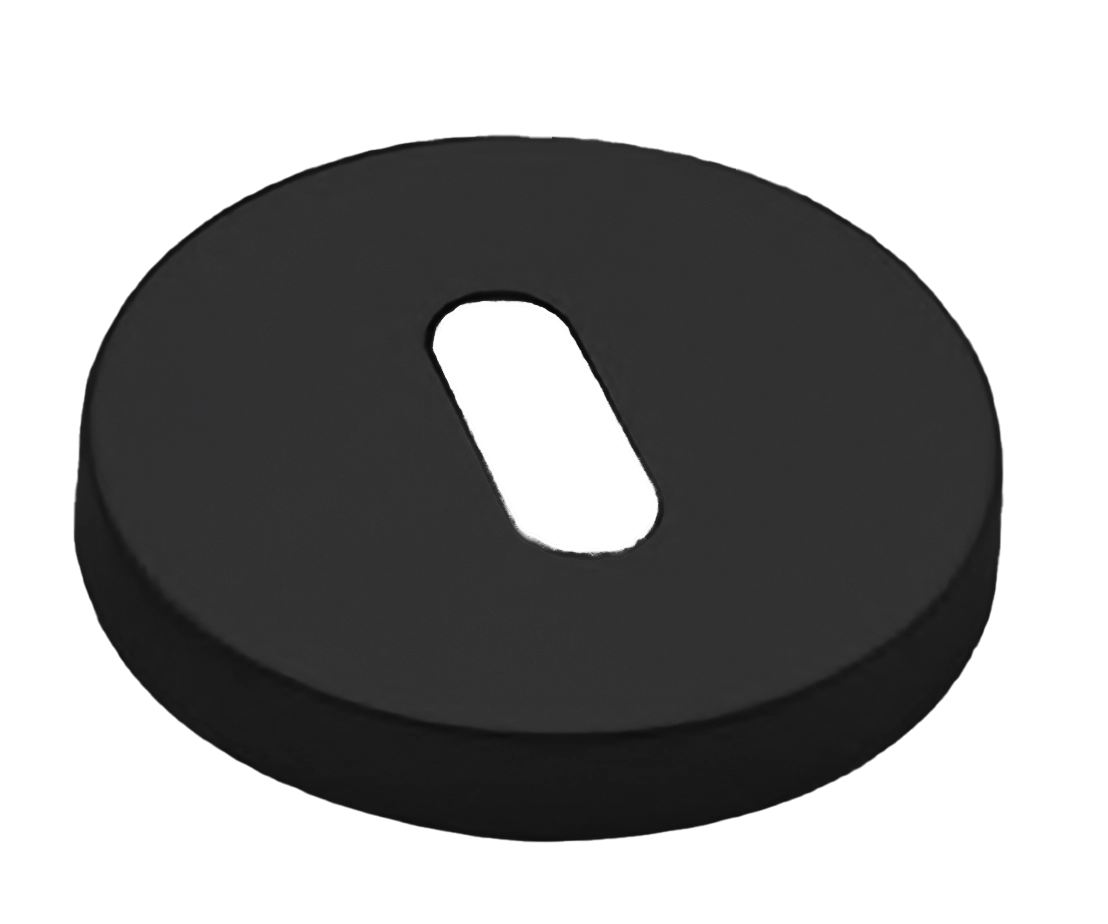 Накладка на ключевой цилиндр LUX-FK-R6 NERO на круглой розетке под ключ буратино, цвет - черный фото купить Ульяновск