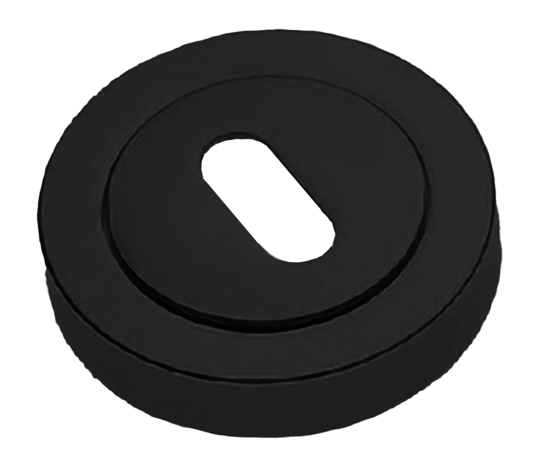 Накладка на ключевой цилиндр LUX-FK-R2 NERO на круглой розетке под ключ буратино, цвет - черный фото купить Ульяновск