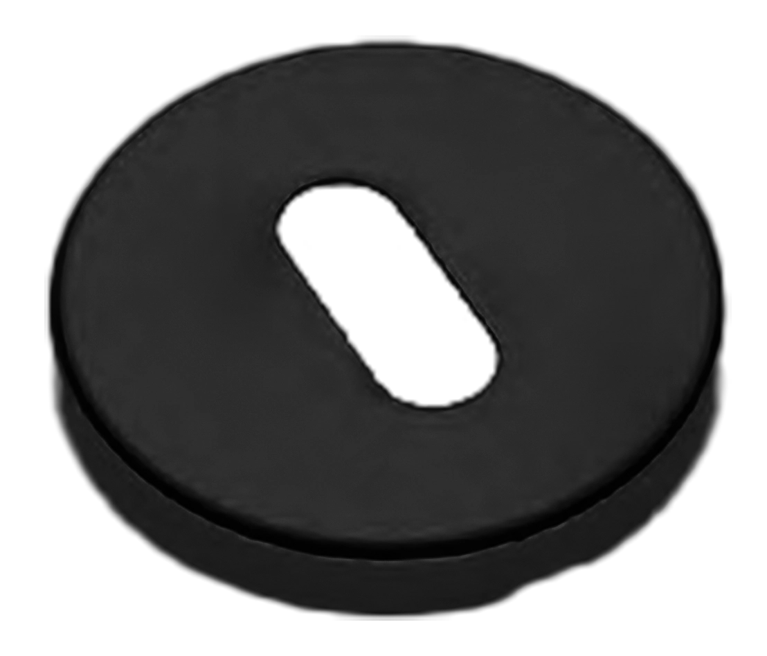 Накладка на ключевой цилиндр LUX-FK-R3 NERO на круглой розетке под ключ буратино, цвет - черный фото купить Ульяновск