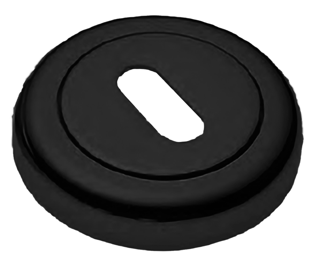 Накладка на ключевой цилиндр LUX-FK-R4 NERO на круглой розетке под ключ буратино, цвет - черный фото купить Ульяновск