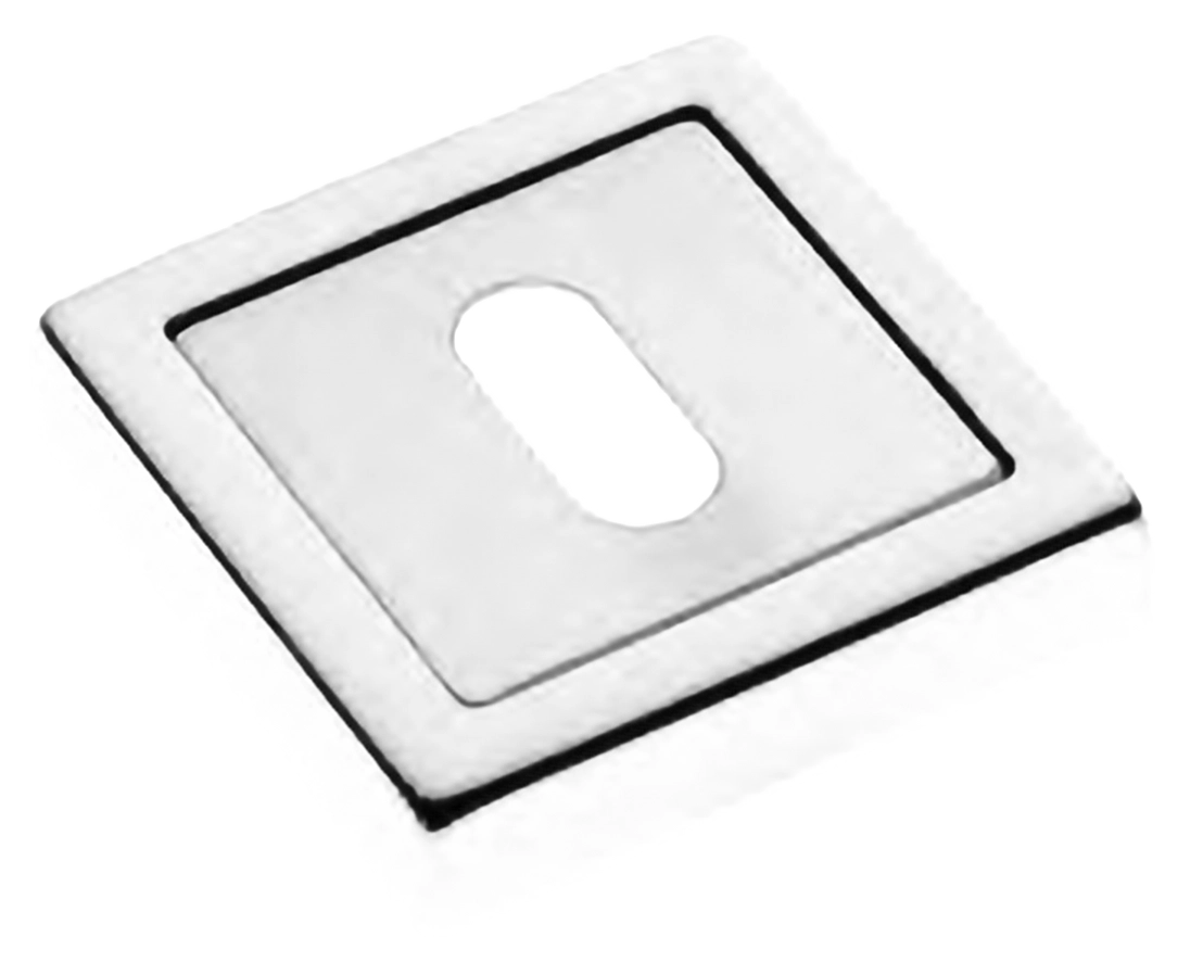 Накладка на ключевой цилиндр LUX-FK-S3 BIA на квадратной розетке под ключ буратино, цвет - белый фото купить Ульяновск