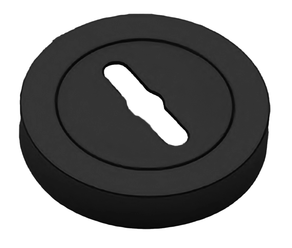 Накладка на ключевой цилиндр LUX-SK-R2 NERO на круглой розетке под сувальдный ключ, цвет - черный фото купить Ульяновск