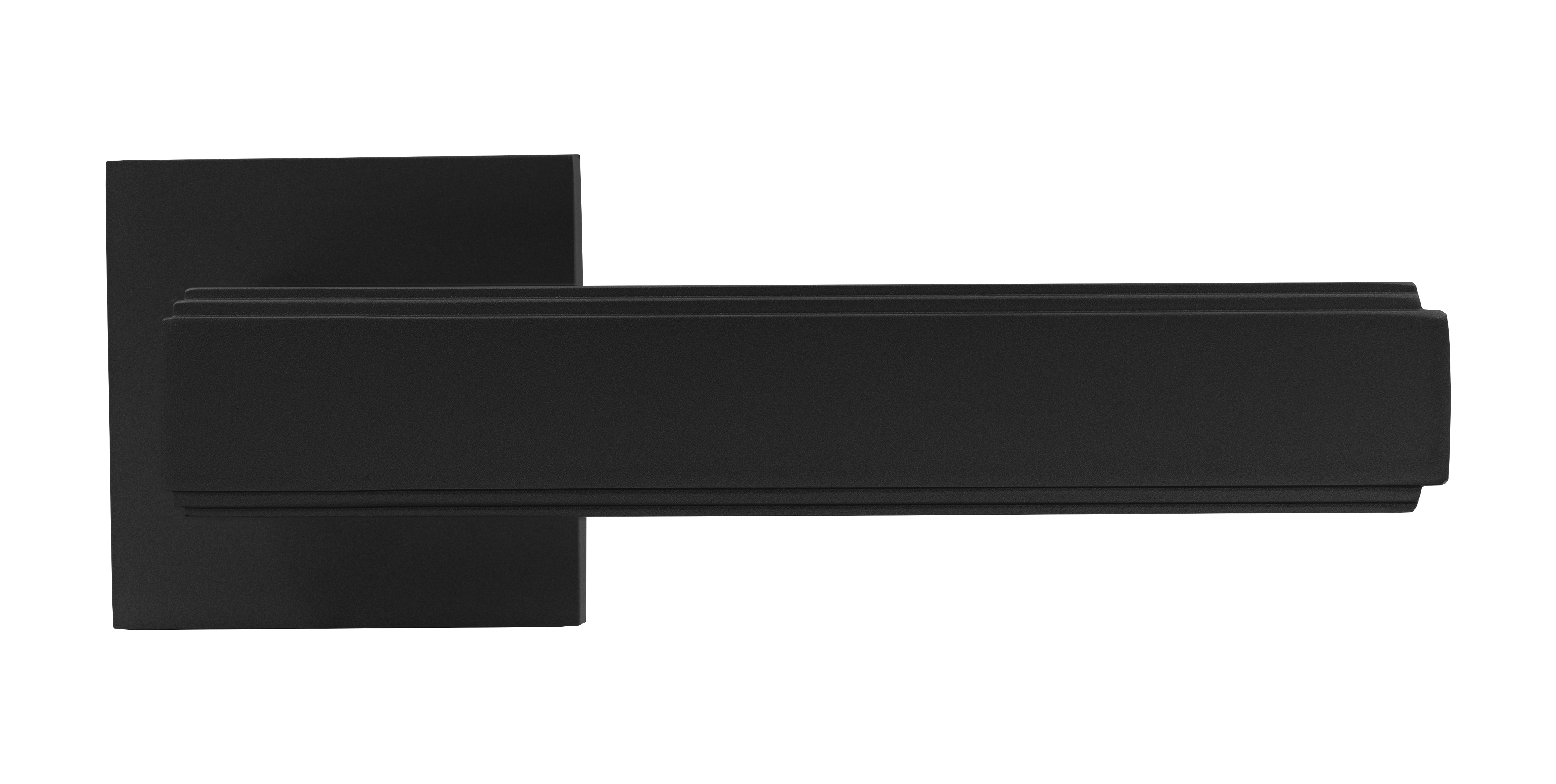 Ручка дверная MH-64-S6 BL STEPS на квадратной розетке 6 мм, цвет черный фото купить в Ульяновске