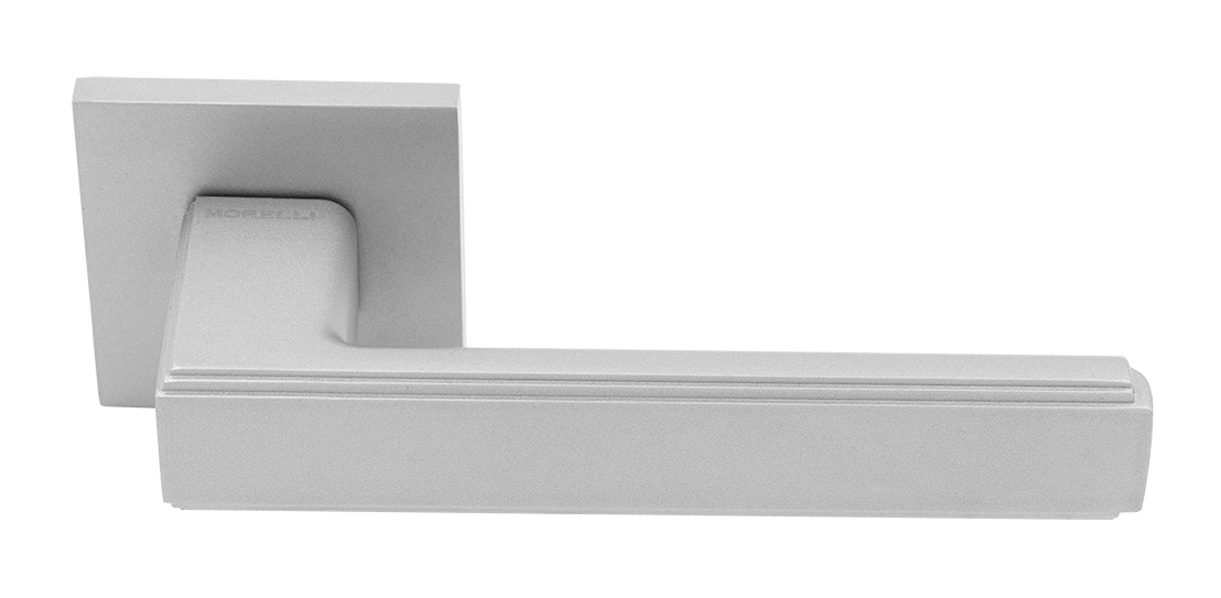 Ручка дверная MH-64-S6 ASC STEPS на квадратной розетке 6 мм, цвет анодированный матовый хром фото купить Ульяновск