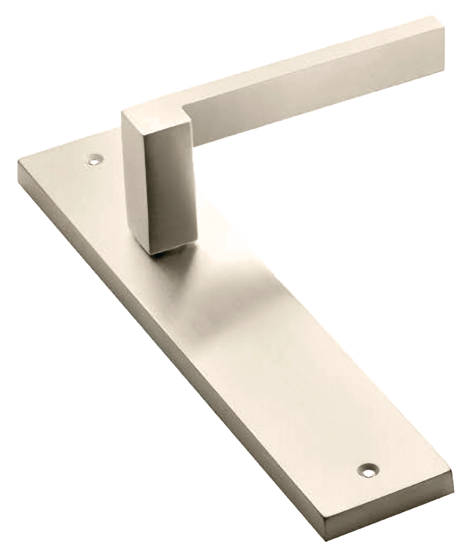 Ручка дверная на планке STONE PL NIS, цвет матовый никель, латунь фото купить в Ульяновске