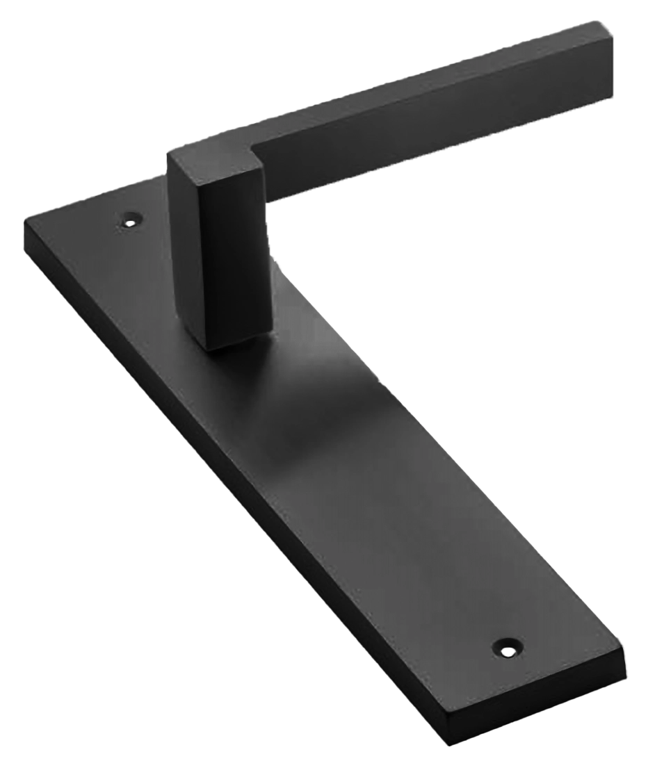 Ручка дверная на планке STONE PL NERO, цвет черный, латунь фото купить в Ульяновске