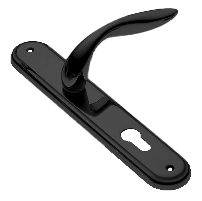 Ручка дверная на планке LEON PL NERO, цвет черный, латунь фото купить в Ульяновске