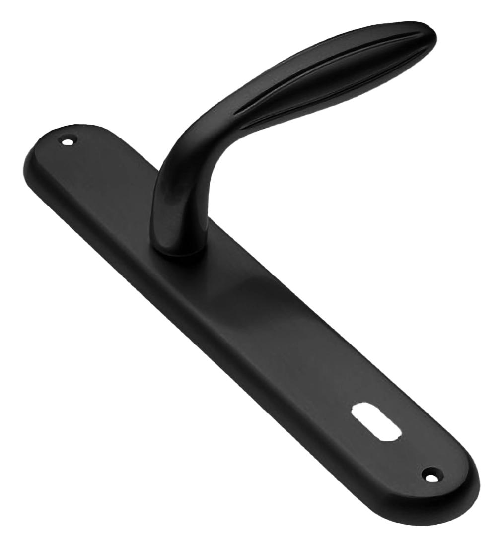 Ручка дверная на планке BUD PL NERO, цвет черный, латунь фото купить в Ульяновске