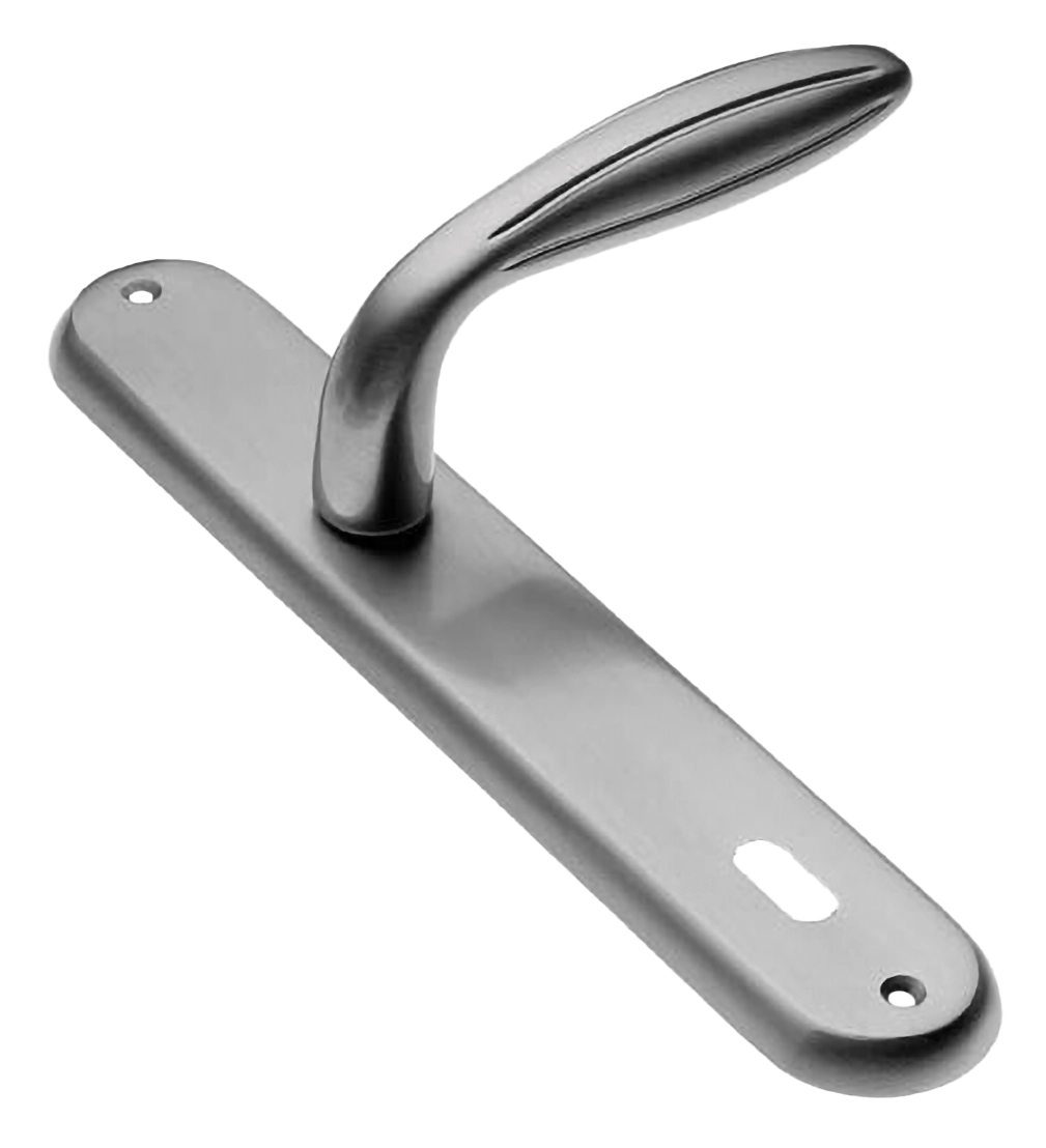 Ручка дверная на планке BUD PL CSA, цвет матовый хром, латунь фото купить в Ульяновске