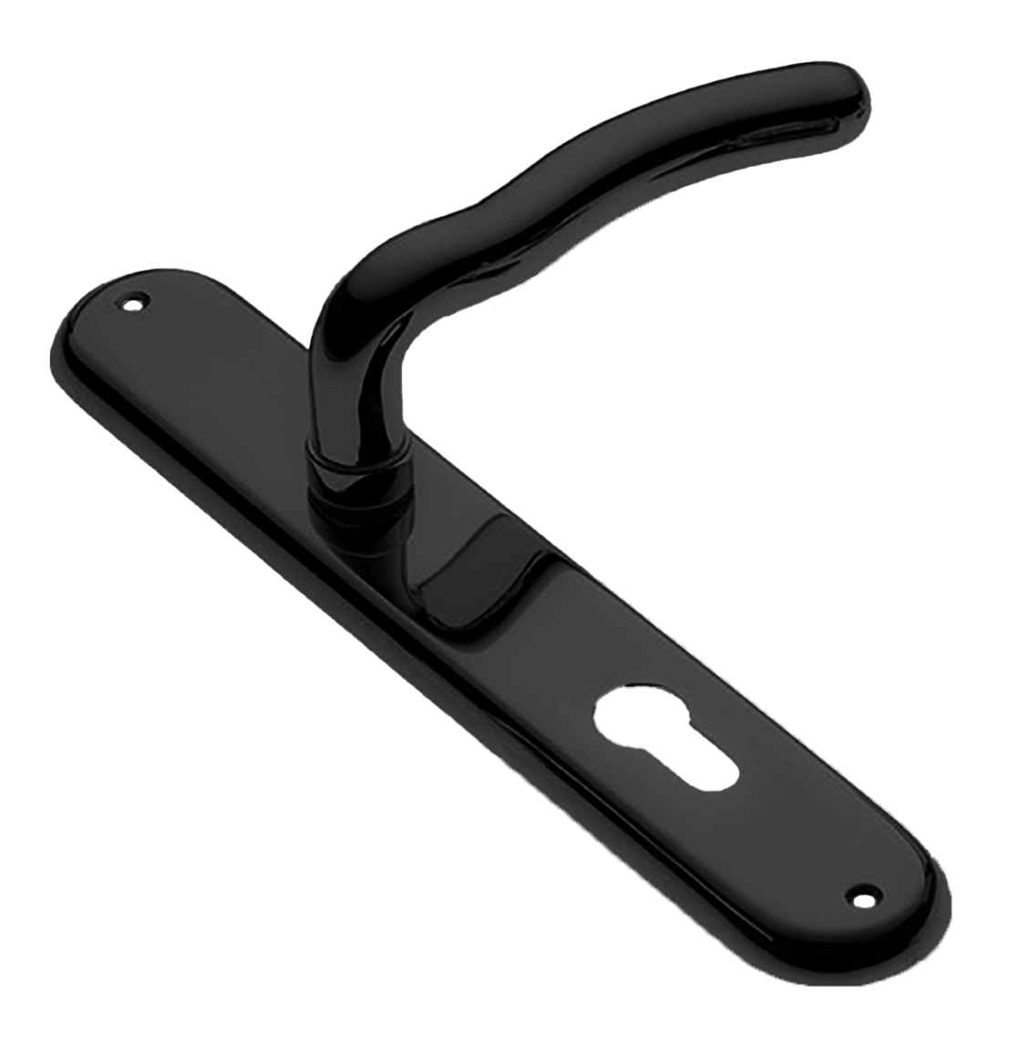 Ручка дверная на планке SNAKE PL NERO, цвет черный, латунь фото купить в Ульяновске