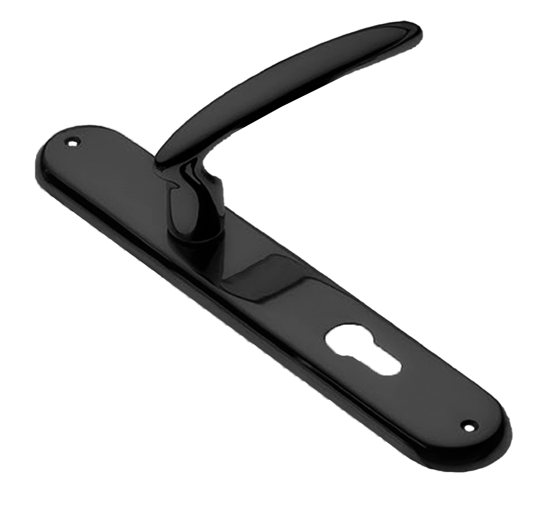 Ручка дверная на планке FLAMINGO PL NERO, цвет черный, латунь фото купить в Ульяновске