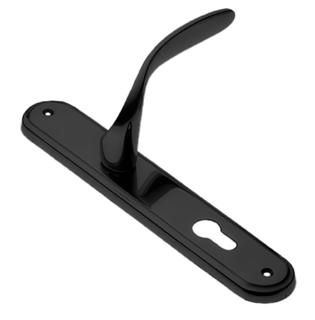 Ручка дверная на планке COBRA PL NERO, цвет черный, латунь фото купить в Ульяновске