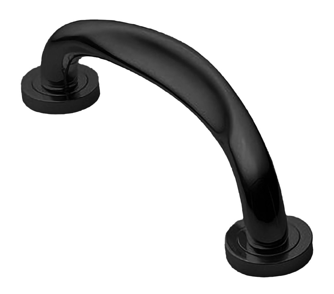 Ручка-скоба дверная RAFT PH NERO на круглой розетке, цвет черный, латунь фото купить в Ульяновске