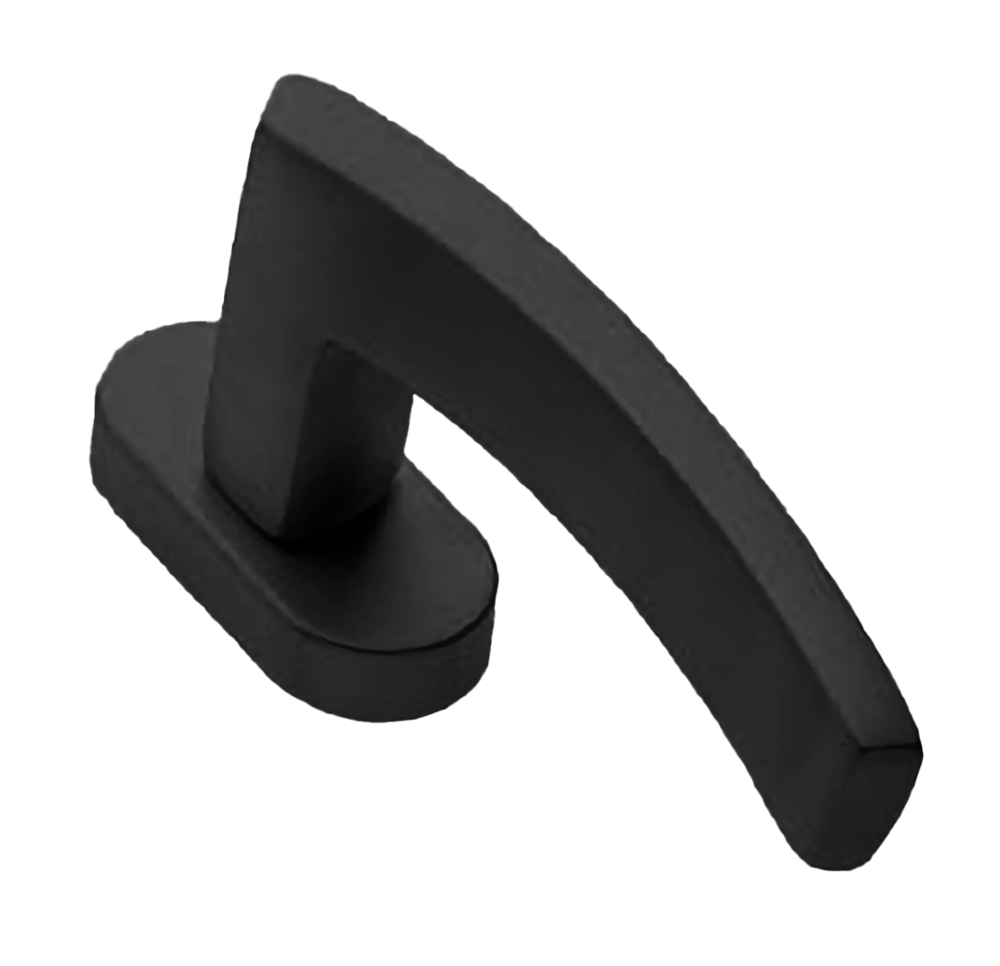 Ручка оконная WIND W1 NERO на прямоугольной розетке, цвет черный, латунь фото купить в Ульяновске