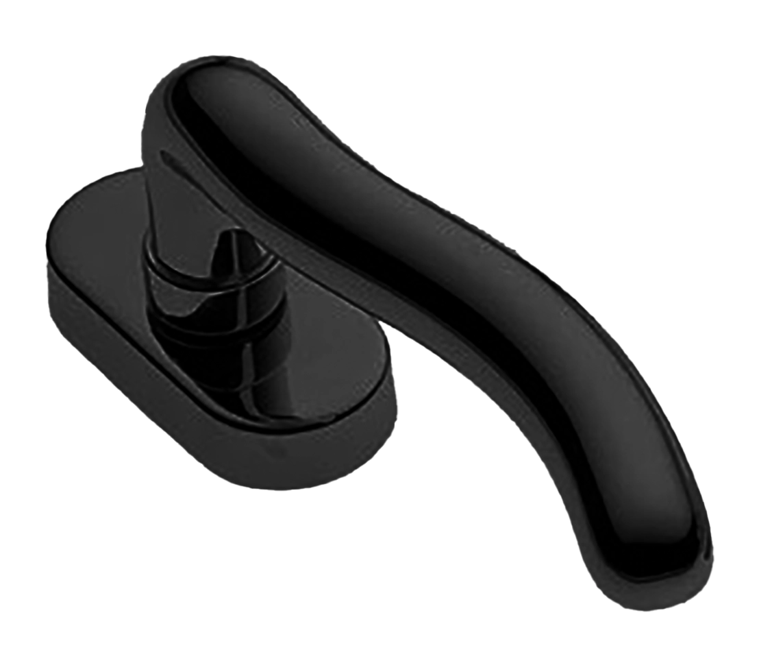 Ручка оконная SNAKE W1 NERO на прямоугольной розетке, цвет черный, латунь фото купить в Ульяновске