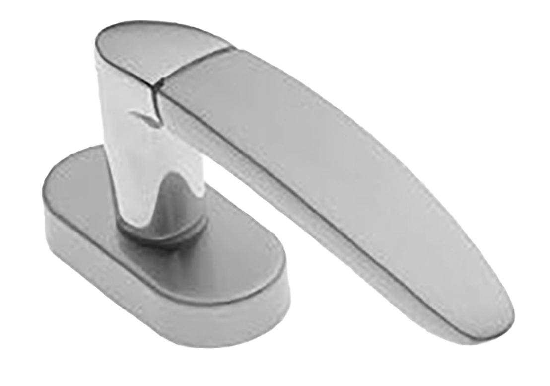 Ручка оконная SAIL W1 CSA/CRO на прямоугольной розетке, цвет матовый хром/хром, латунь фото купить в Ульяновске