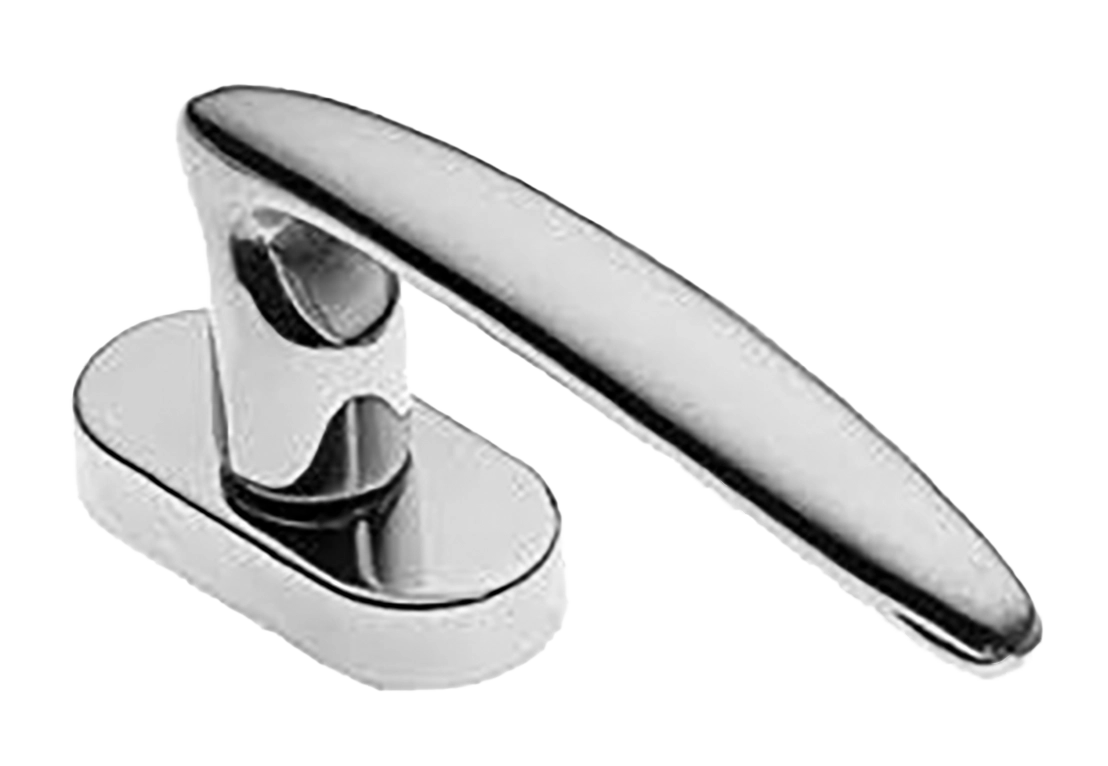 Ручка оконная FLAMINGO W1 CRO на прямоугольной розетке, цвет хром, латунь фото купить в Ульяновске