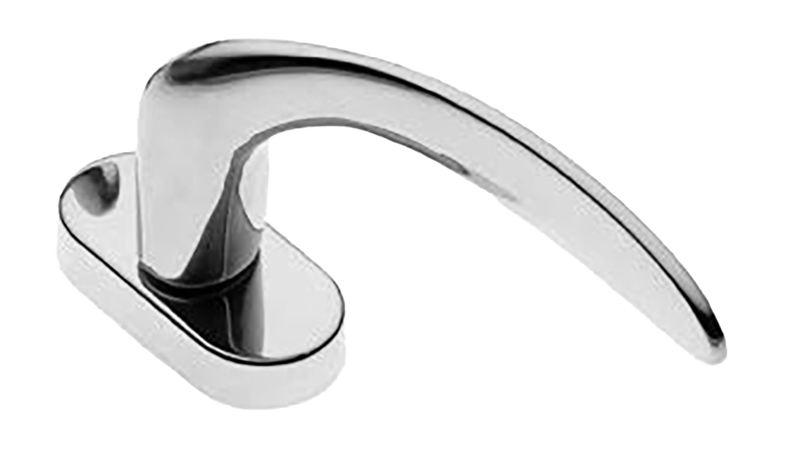 Ручка оконная COBRA W1 CRO на прямоугольной розетке, цвет хром, латунь фото купить в Ульяновске