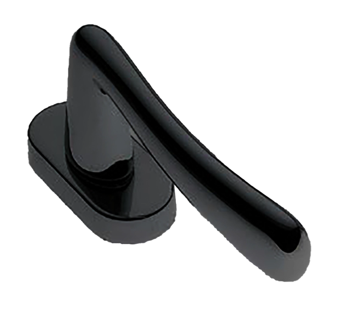 Ручка оконная COCKATOO W1 NERO на прямоугольной розетке, цвет черный, латунь фото купить в Ульяновске