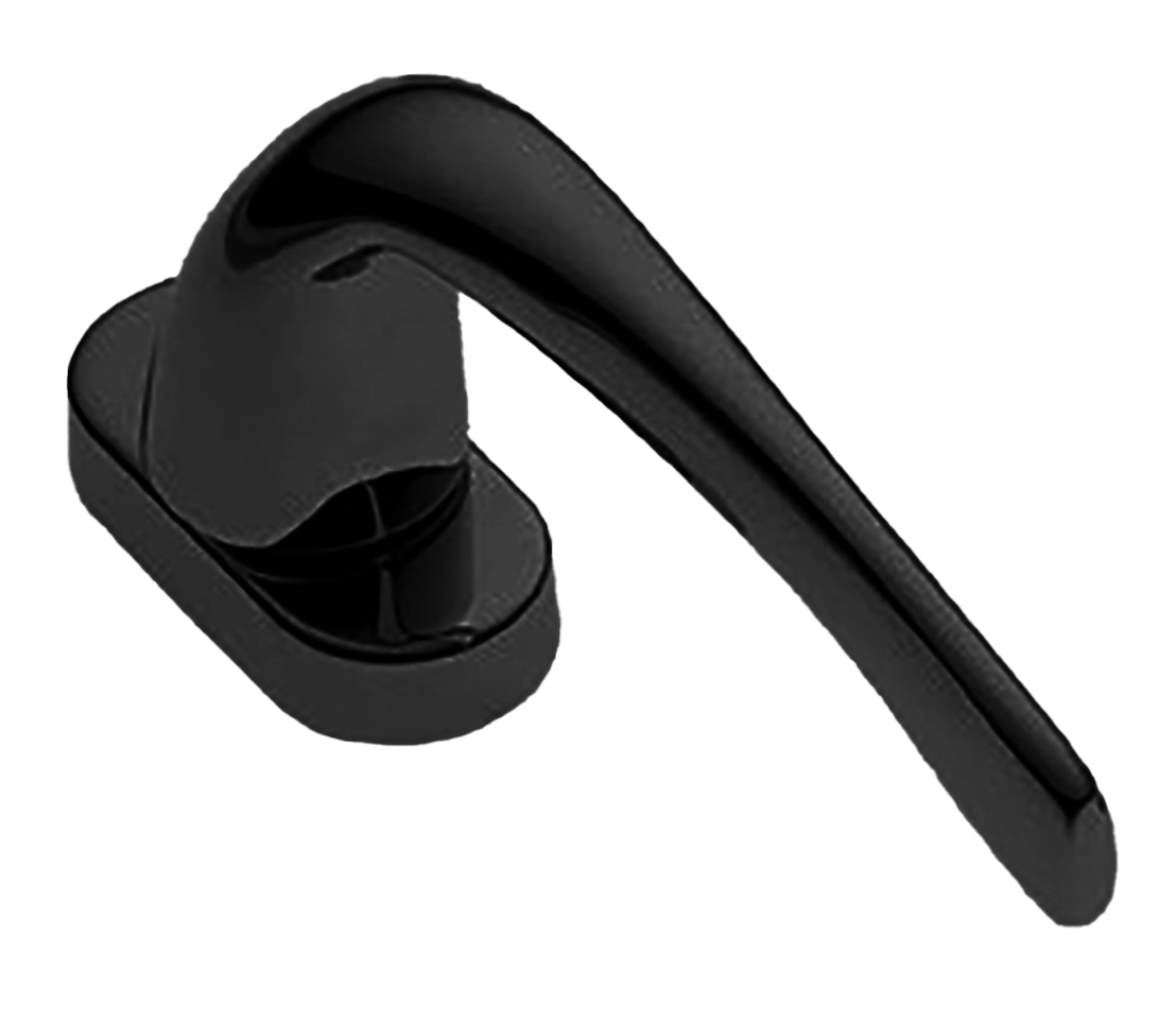 Ручка оконная LE MANS W1 NERO на прямоугольной розетке, цвет черный, латунь фото купить в Ульяновске