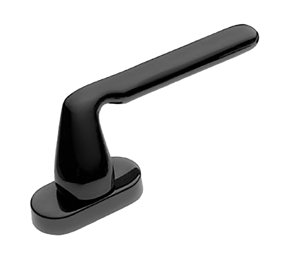 Ручка оконная NIRVANA W1 NERO на прямоугольной розетке, цвет черный, латунь фото купить в Ульяновске