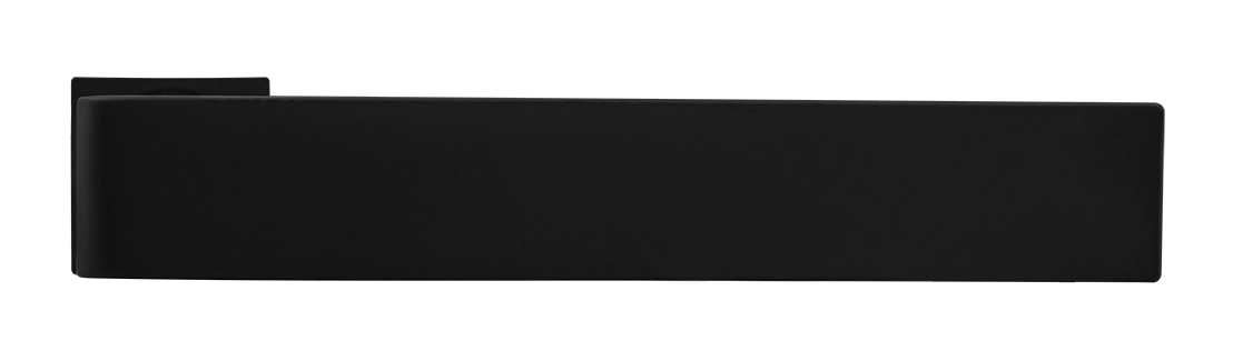 Ручка дверная HORIZONT-SM NERO-ST с невидимой квадратной розеткой, цвет черный soft-touch, ЦАМ фото купить в Ульяновске