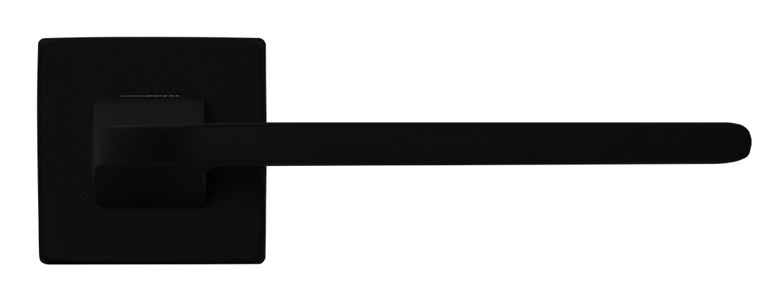 Ручка дверная SPUTNIK S5 NERO-ST на квадратной розетке, цвет черный soft-touch, ЦАМ фото купить в Ульяновске