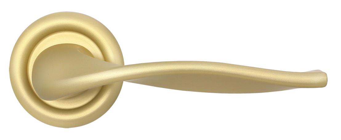 Ручка дверная SKYSCRAPER R7 AH на круглой розетке, цвет Осенний мёд/Autumn Honey фото купить в Ульяновске