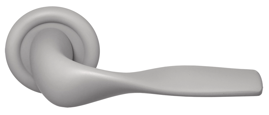 Ручка дверная LVB R7 SMI на круглой розетке, цвет Весенняя дымка/Spring Mist фото купить Ульяновск