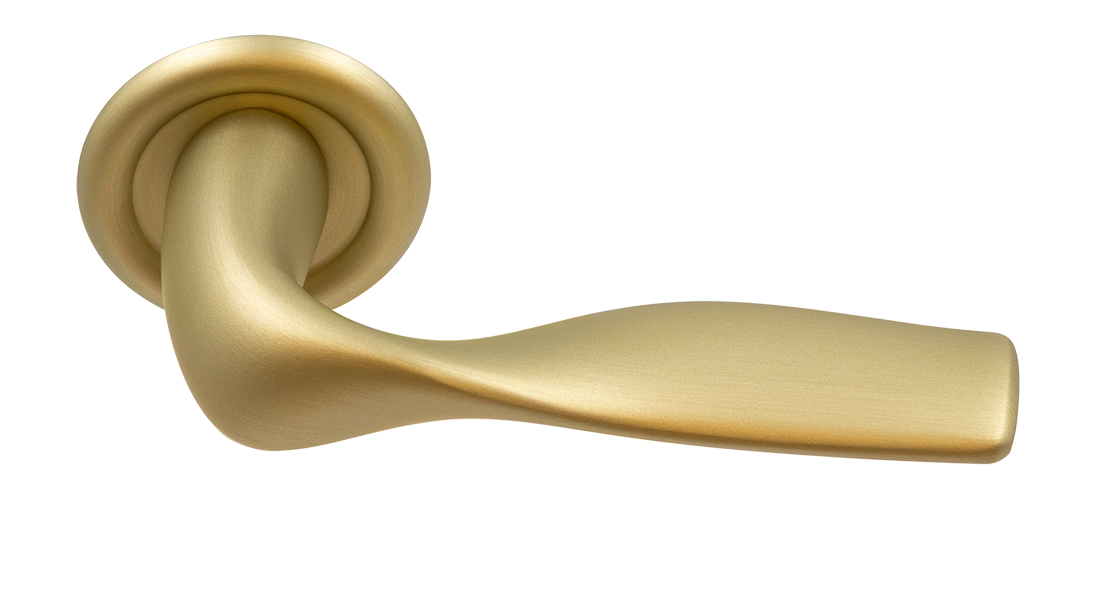 Ручка дверная LVB R7 AH на круглой розетке, цвет Осенний мёд/Autumn Honey фото купить Ульяновск