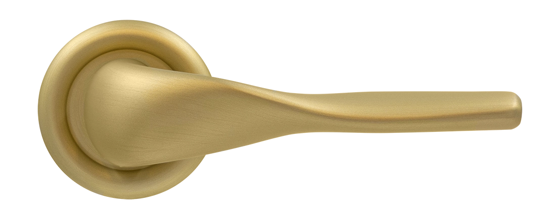 Ручка дверная LVB R7 AH на круглой розетке, цвет Осенний мёд/Autumn Honey фото купить в Ульяновске