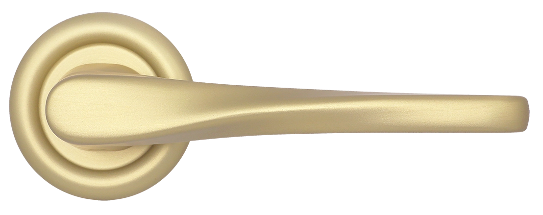 Ручка дверная THE OLYMPICS R7 AH на круглой розетке, цвет Осенний мёд/Autumn Honey фото купить в Ульяновске