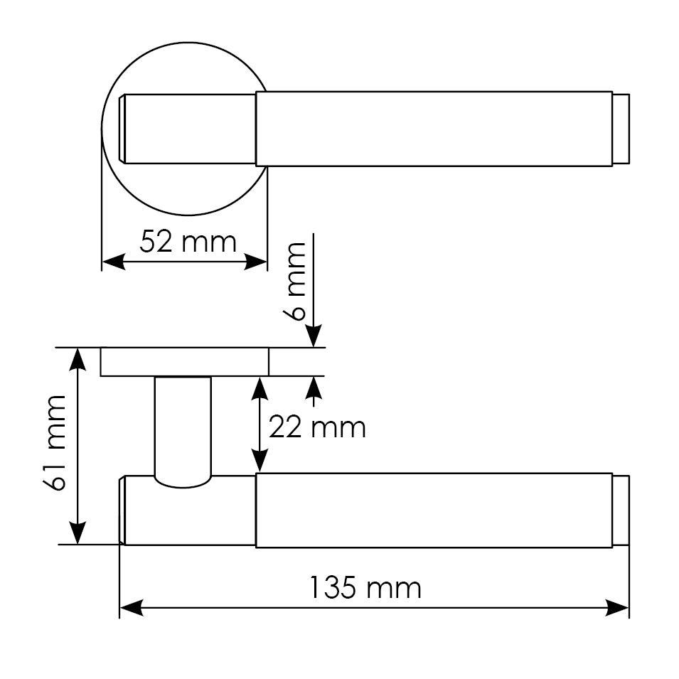 Комплект дверных ручек MH-57-R6T BL + завертка сантехническая MH-WC-R6T BL + защёлка бесшумная M1895 BL + петли врезные универсальные MSN 100X70X2.5-4BB BL (2шт), цвет черный фото купить в Ульяновске