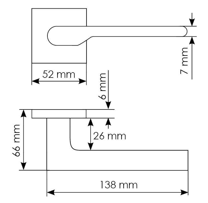 Комплект дверных ручек MH-53-S6 W + защёлка бесшумная M1895 W + петли врезные универсальные MSN 100X70X2.5-4BB W (2шт), цвет белый фото купить в Ульяновске