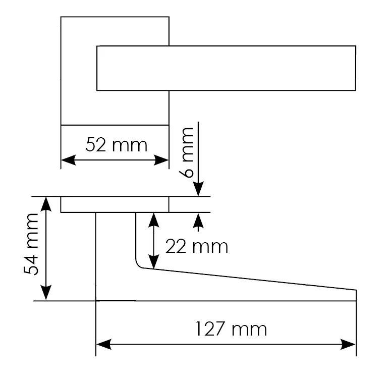 Комплект дверных ручек MH-54-S6 BL с заверткой MH-WC-S6 BL + замок M1895 BL, цвет черный фотомореллиУльяновск