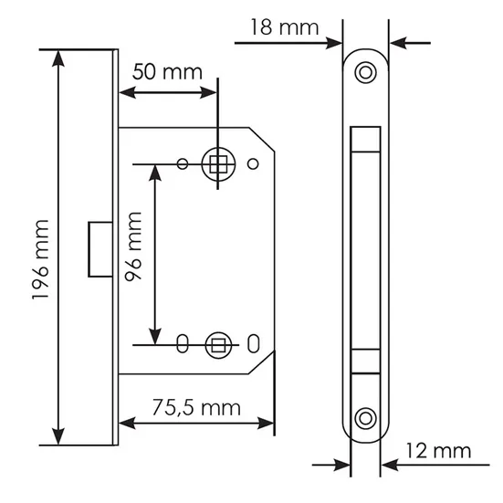 Комплект дверных ручек MH-54-S6 BL с заверткой MH-WC-S6 BL + замок M1895 BL, цвет черный фото дверная фурнитура Ульяновск