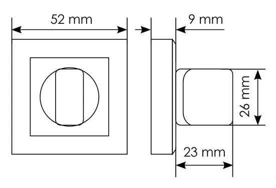 Комплект дверных ручек MH-28 BL-S с заверткой MH-WC-S BL, цвет черный  фотомореллиУльяновск