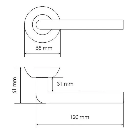 Комплект дверных ручек MH-03 BL с заверткой MH-WC BL + магнитный замок M1895 BL, цвет черный  фотомореллиУльяновск