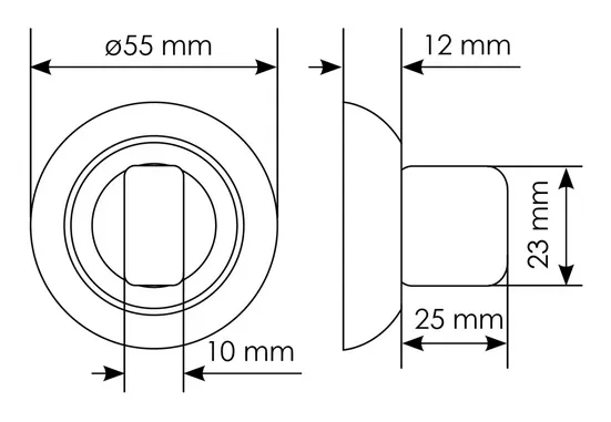 Комплект дверных ручек MH-03 BL с заверткой MH-WC BL + магнитный замок M1895 BL, цвет черный  фото дверная фурнитура Ульяновск