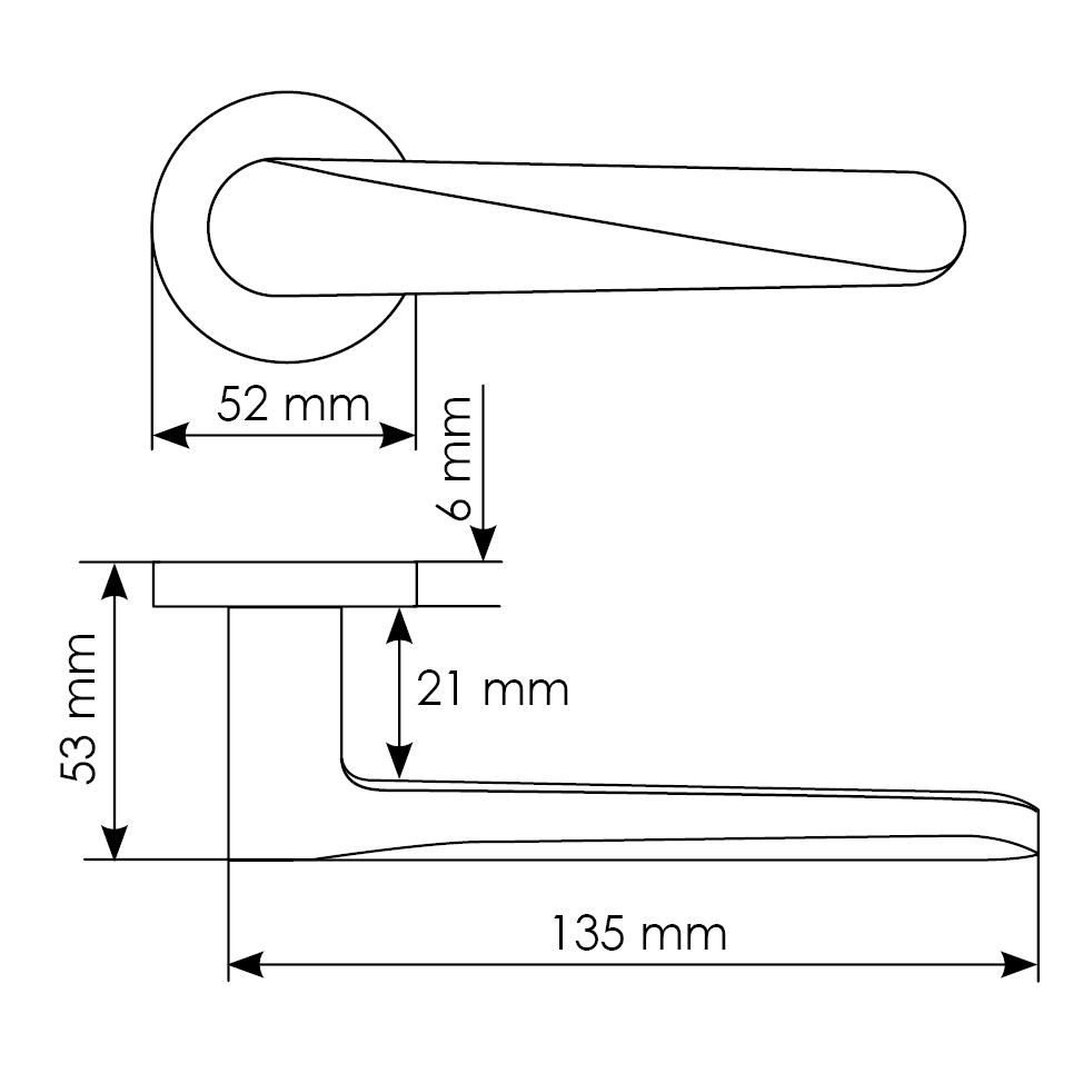 Комплект дверных ручек MH-58-R6 BL с заверткой MH-WC-R6 BL + магнитный замок M1895 BL, цвет черный фотомореллиУльяновск