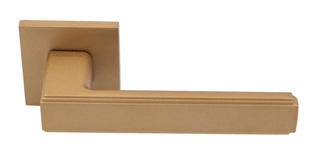 Ручка дверная MH-64-S6 FTG STEPS на квадратной розетке 6 мм, цвет матовое итальянское золото фото купить Ульяновск