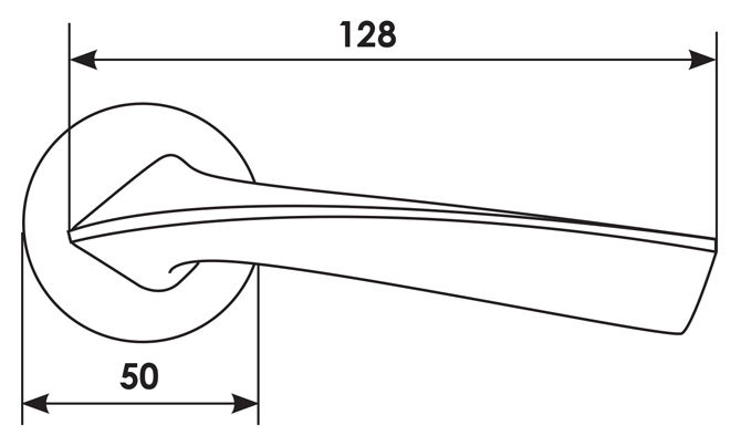 Ручка дверная COMETA R5 NIS раздельная на круглой розетке, цвет матовый никель, ЦАМ фото купить в Ульяновске