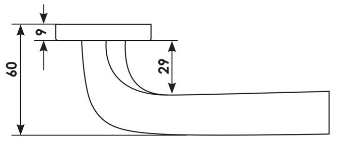 Ручка дверная COMETA R5 NIS раздельная на круглой розетке, цвет матовый никель, ЦАМ фото фурнитура Ульяновск