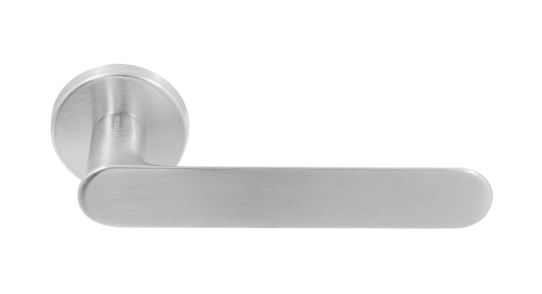 Ручка дверная LE BOAT R5 CSA раздельная на круглой розетке, цвет матовое матовый хром, латунь фото купить Ульяновск