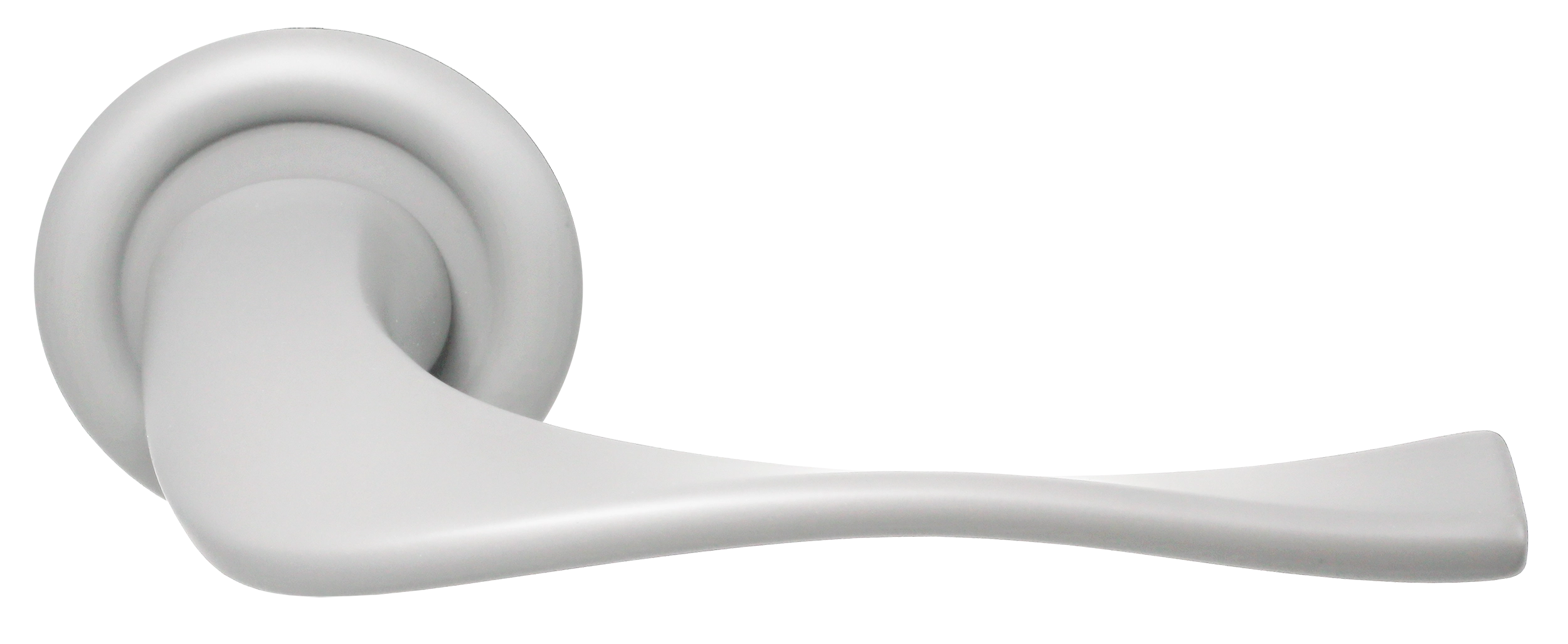 Ручка дверная SKYSCRAPER R7 SSW на круглой розетке, цвет Стокгольмский снегопад/Stockholm Snowfall фото купить Ульяновск