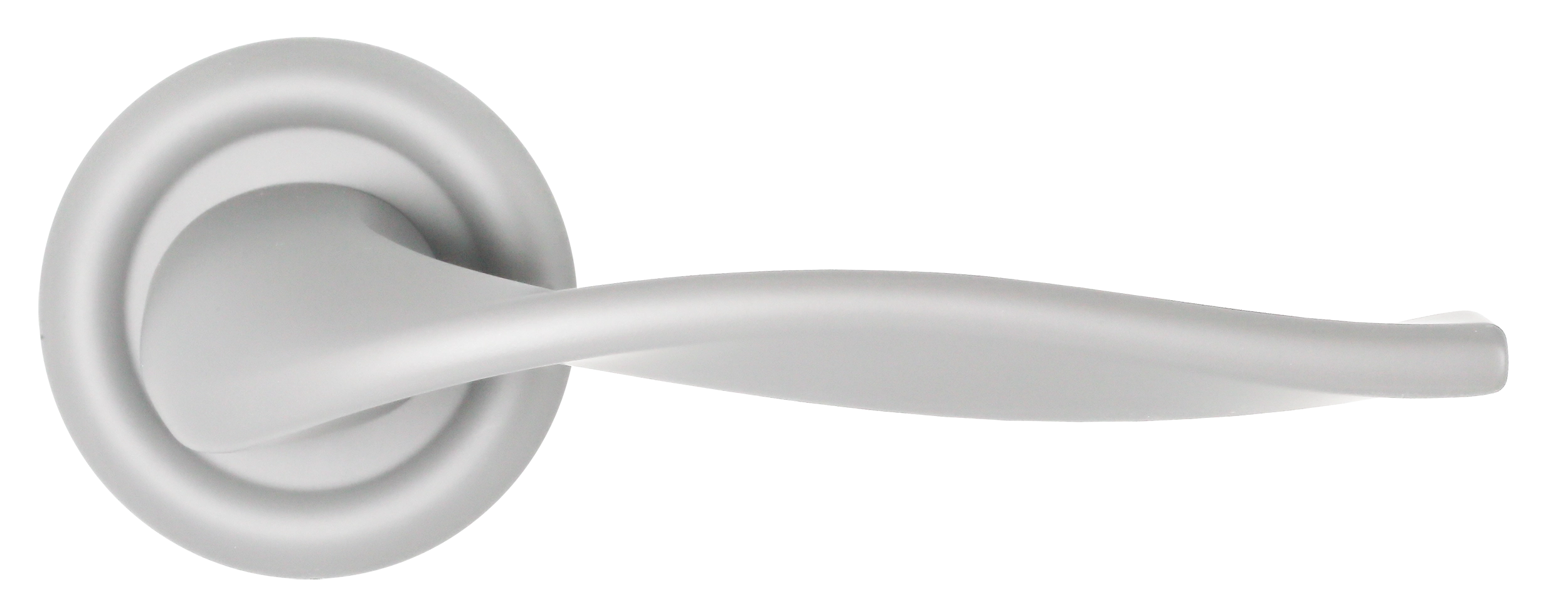 Ручка дверная SKYSCRAPER R7 SSW на круглой розетке, цвет Стокгольмский снегопад/Stockholm Snowfall фото купить в Ульяновске